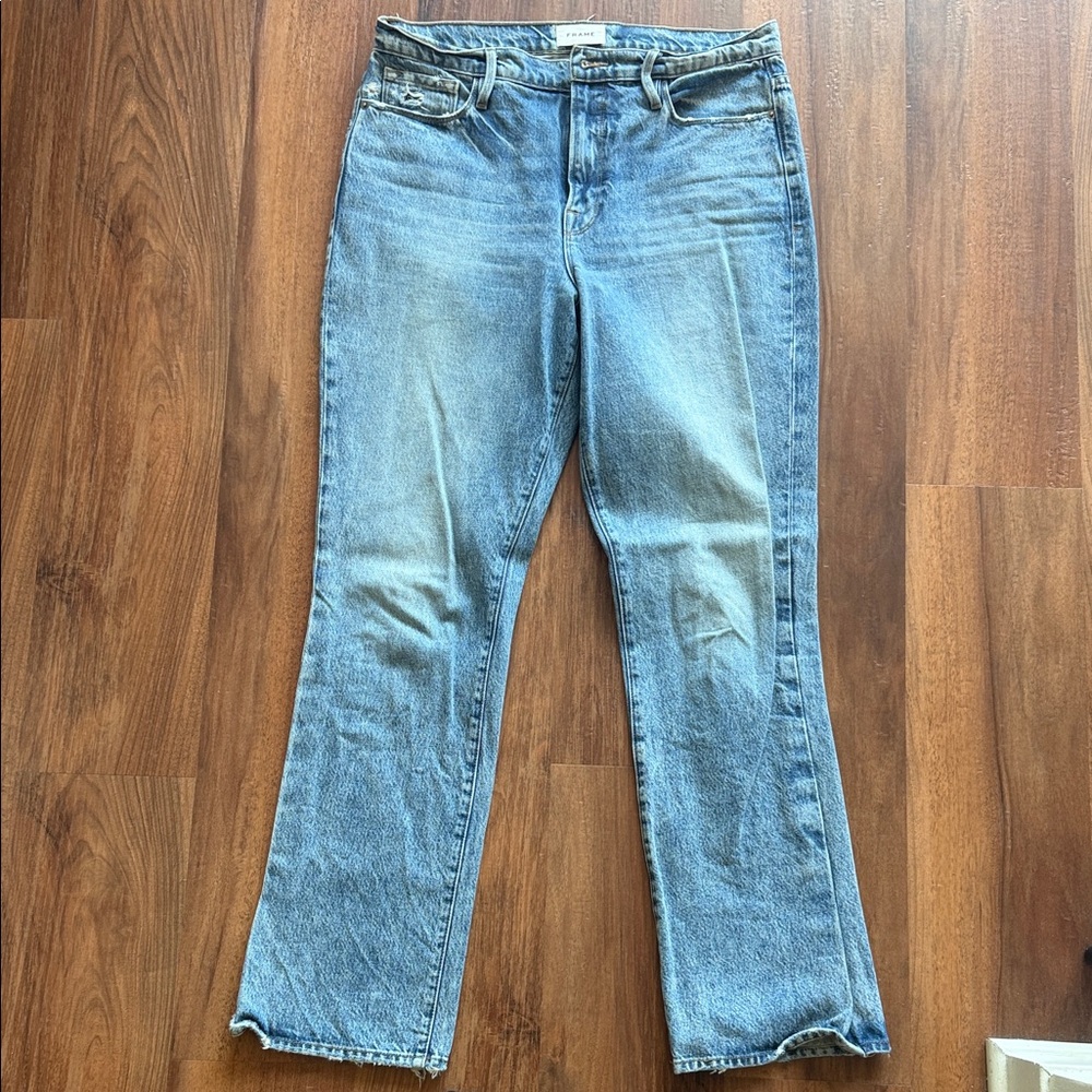 Frame Denim Light Blue Flare Jeans